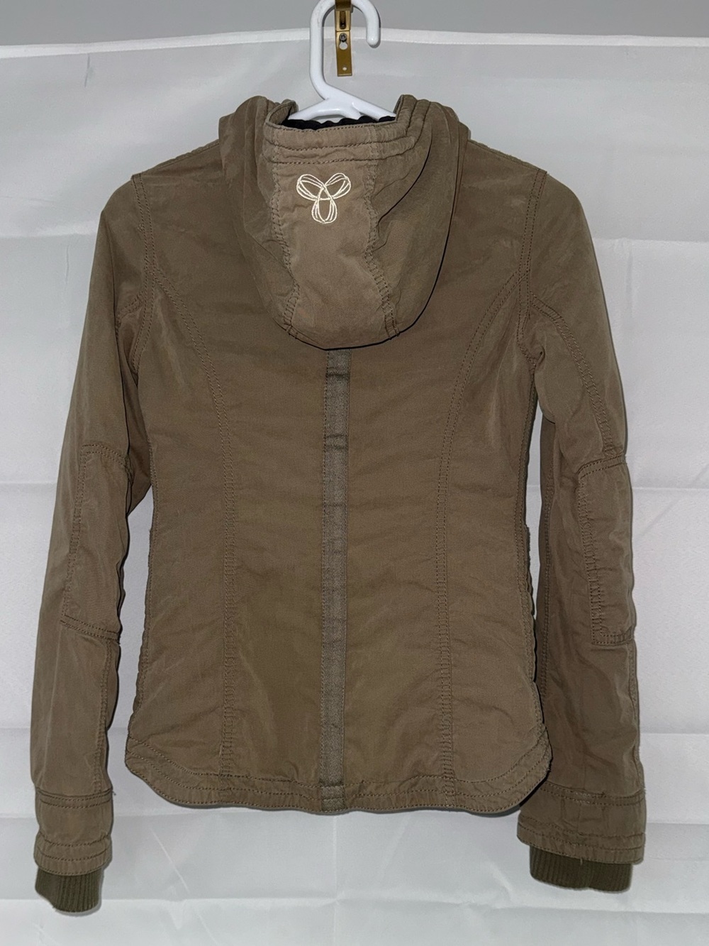 Aritzia TNA Military Jacket 017-024 Khaki Hooded Utility Coat XXS - Picture 4 of 12